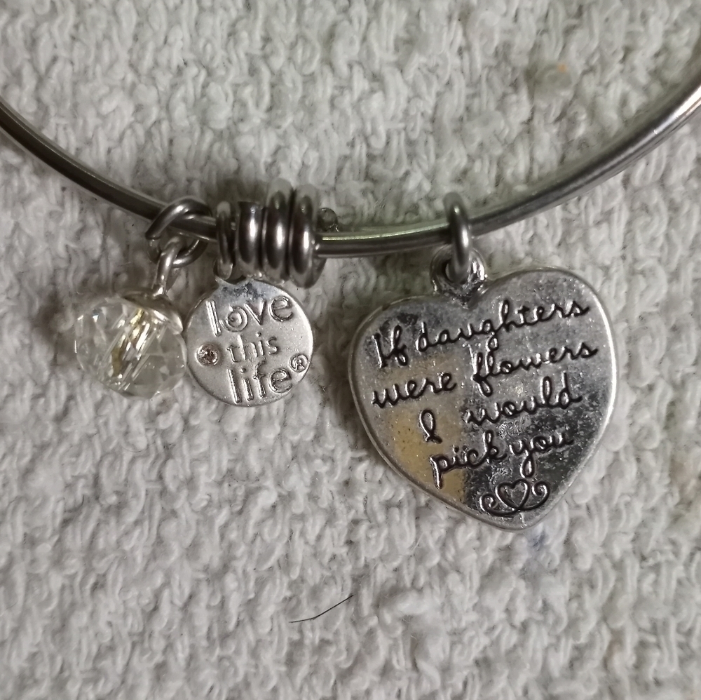 If daughters were flowers I would pick you love this life charm bracelet - Picture 3 of 5
